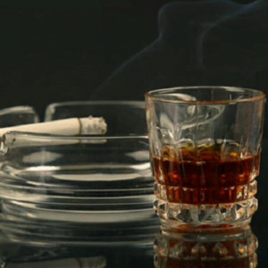 Drinking alcohol, smoking cigarettes